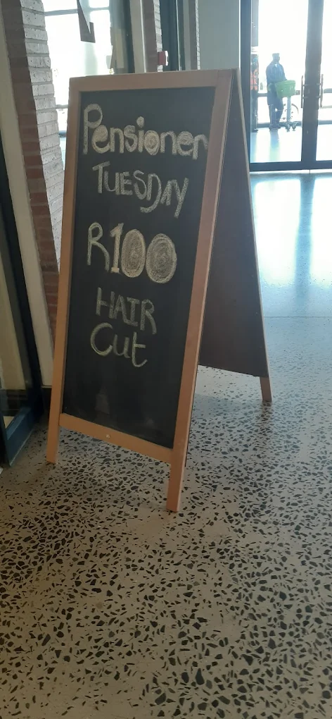 Pensioner Tuesday R100 Hair Cut Sign