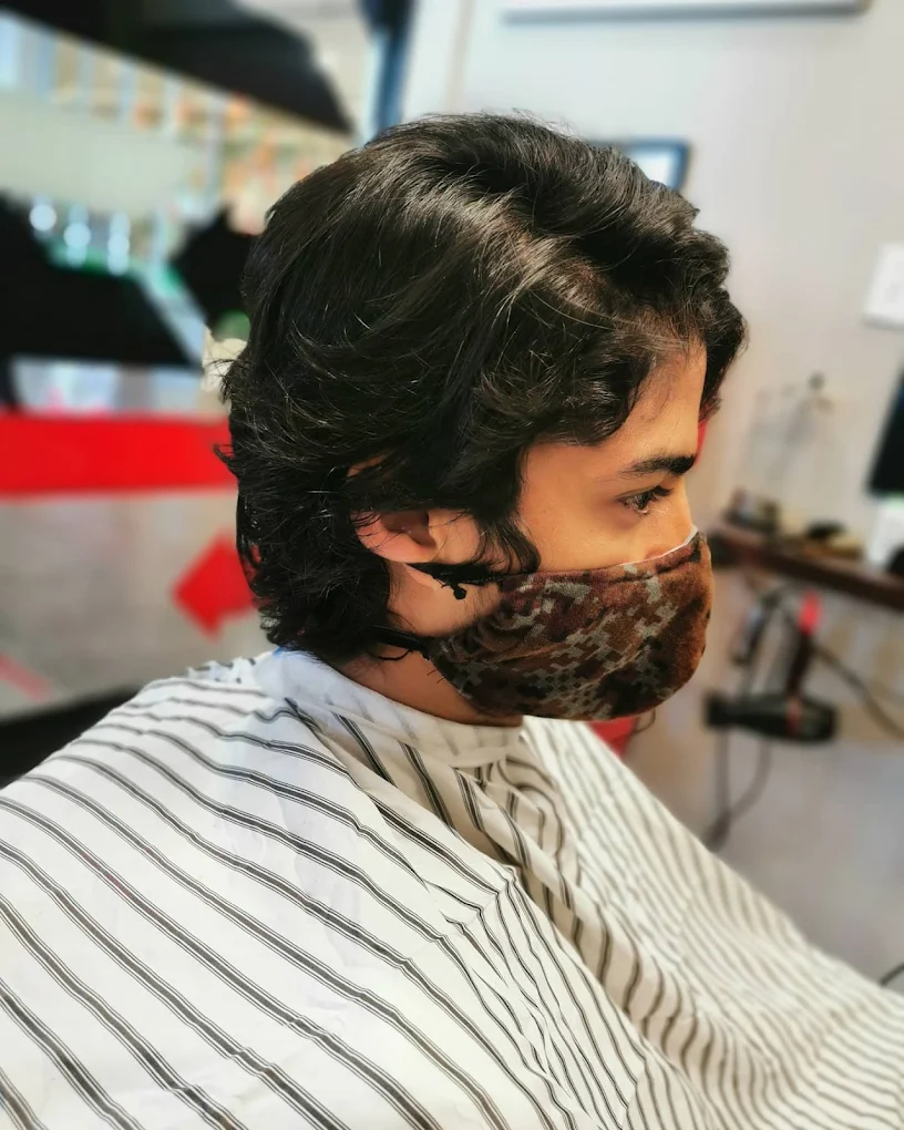 Client with medium length styled hair